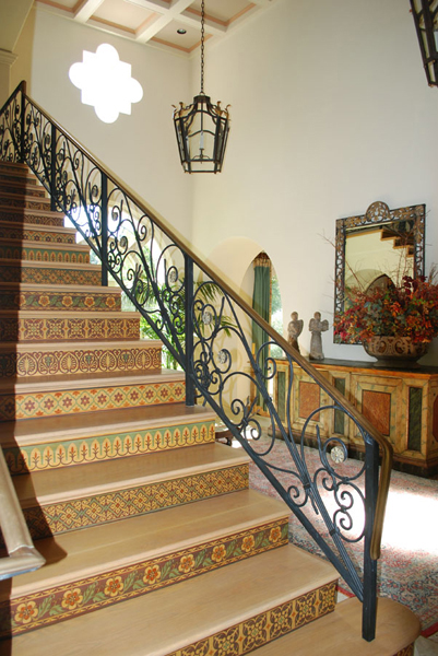 Spanish Colonial stair risers