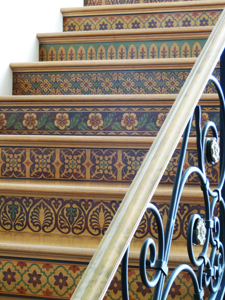 Spanish Colonial stair risers