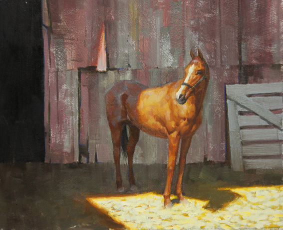 sorrel horse painting